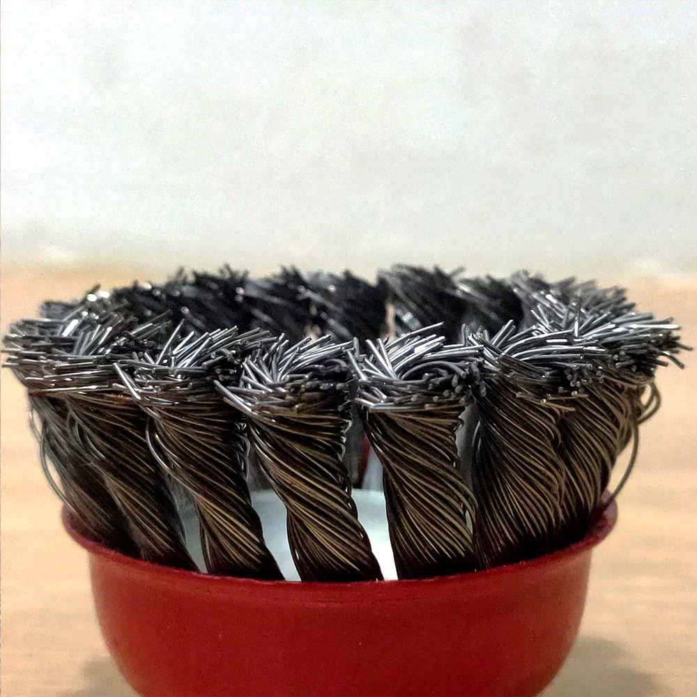 SIKAT KAWAT MANGKOK KEPANG GERINDA / POLISHING CUP BRUSH KEPANG 3 INCH X M 10