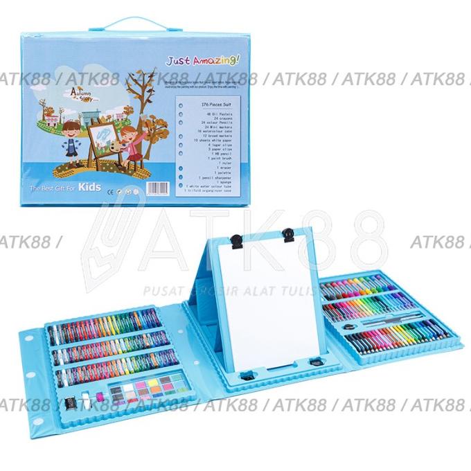 

176 Pensil Warna Set - Drawing Bag Art Color Children Painting Tool
