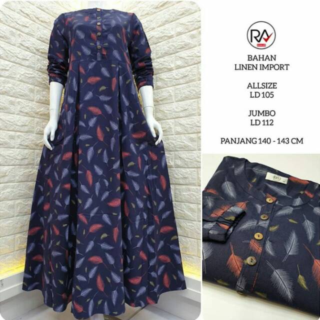 Gamis RA Fashion Linen Import Original