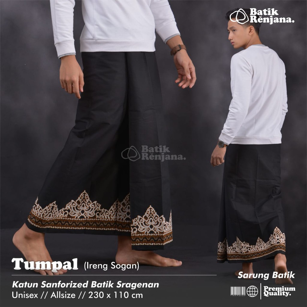 TUMPAL Sarung Batik Pria Cowok Dewasa Premium Motif Batik Lebaran Asli Solo ALL Size RENJANA