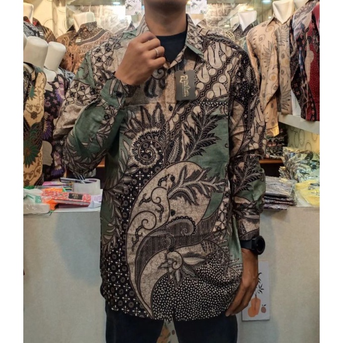 Baju Batik Pria Katun Premium Pendek Panjang Seragam Motif Terbaru Modern Size M L XL XXL XXXl