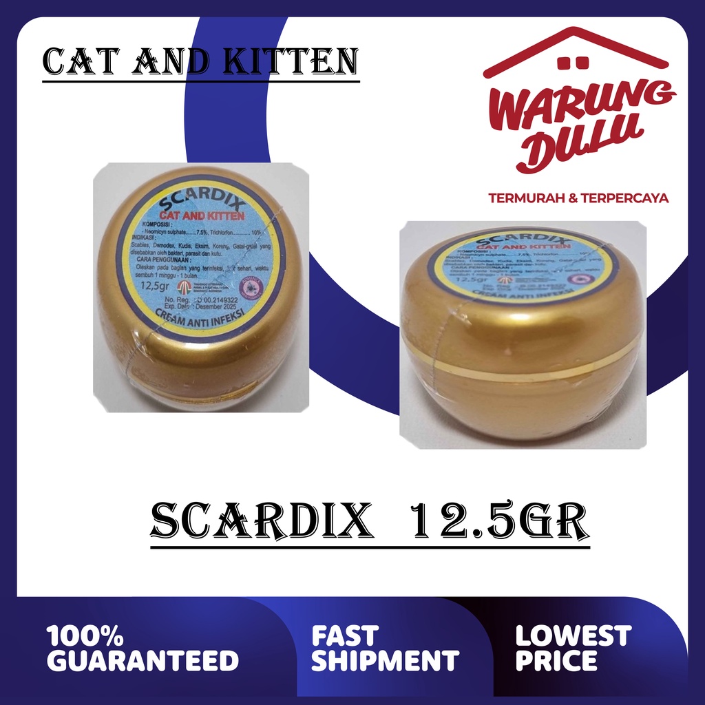 Scardix Salep 12.5gr - Obat Kutu Kucing Dan Anak Kucing