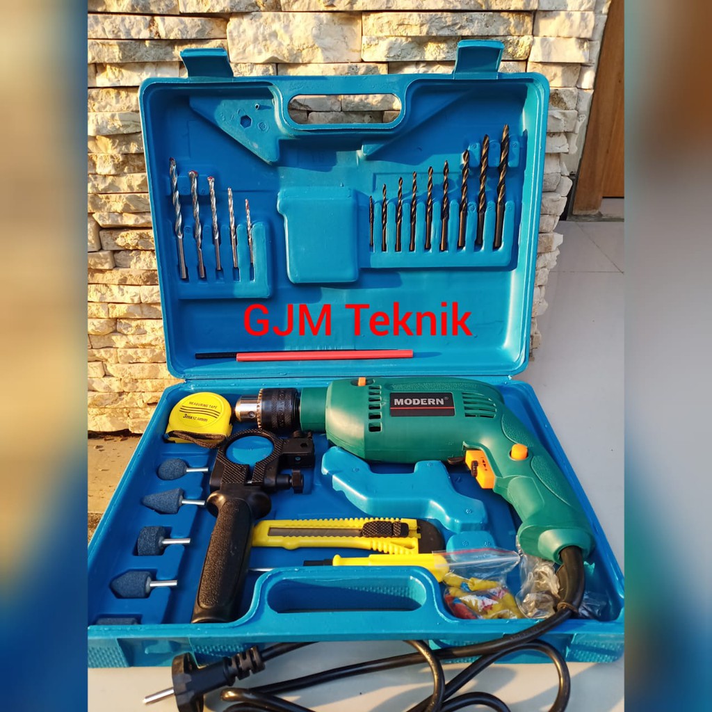 Bor Tembok 13mm Modern M2130B - bor komplit 13mm tembok modern murah