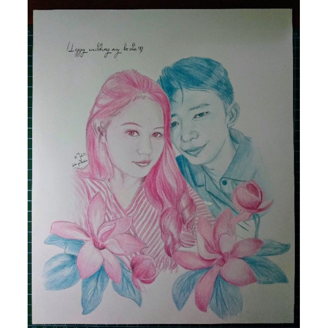 sketsa wajah 1 warna (2 wajah)