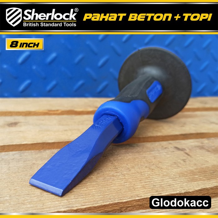 Pahat Batu Beton Topi Cold Chisel / Sherlock Betel Baja 8 inch