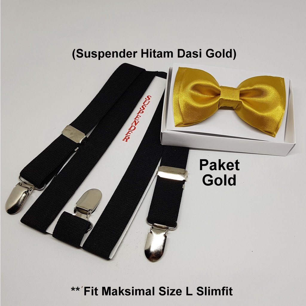 Paket Suspender dan Dasi Kupu - Untuk Anak dan Dewasa - New Series