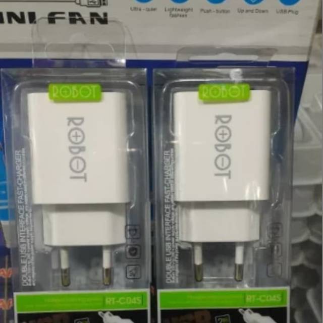 Batok Kepala charger adapter/ Kepala casan hp merk Robot