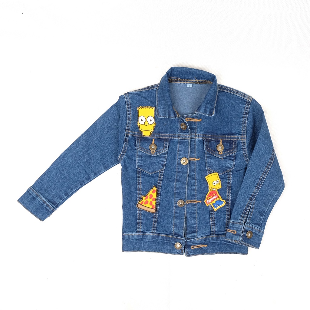 ORIGINAL JAKET JEANS ANAK LAKI LAKI PEREMPUAN SIMPSONS  SERIES  ORIGINAL REAL PICT