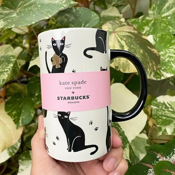 Ready stock] Kate Spade X Starbucks Cat mug