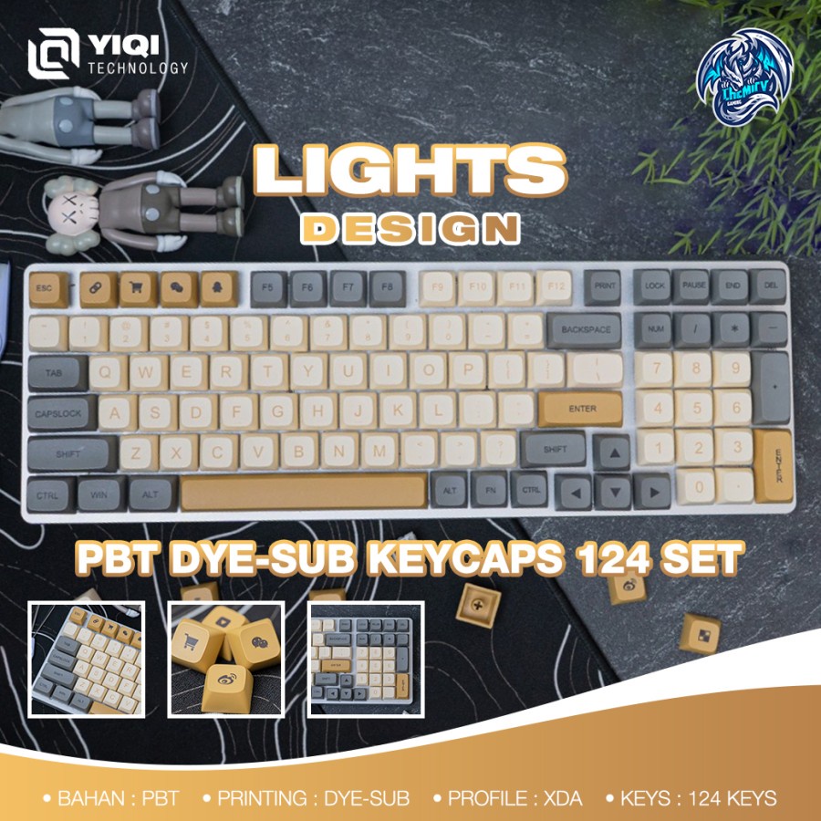 Yiqi Lights Design PBT Dye-sub Keycaps 124 set XDA Profile