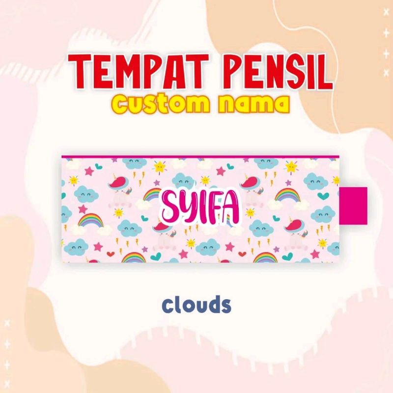 Tempat Pensil Custom Nama | souvenir ulang tahun anak