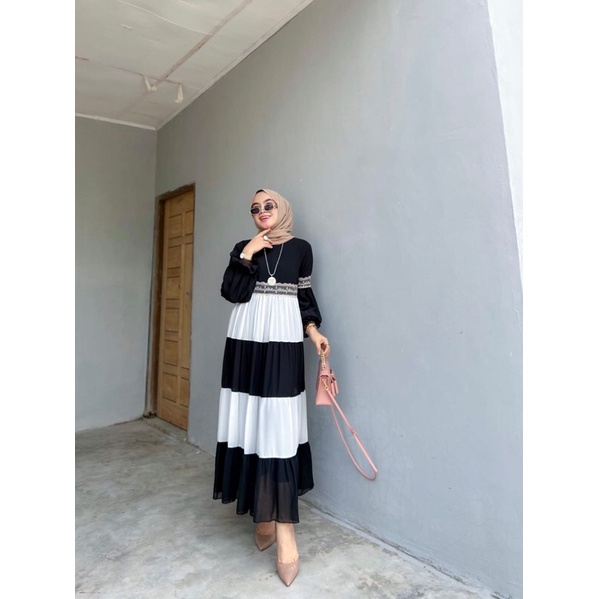 Gamis Midi Two Tone