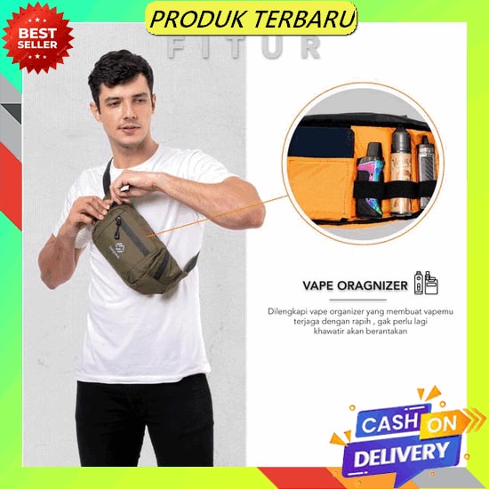 Sale Tas Pria Waterproof Sling Bag Pria Anti Air Tas Selempang Cowok Murah Waistbag Import Tas Selem