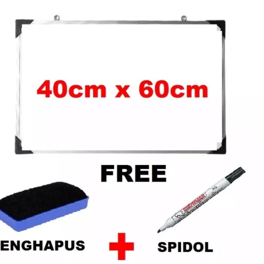 

Koleksi Terbaru.. Papan Tulis Whiteboard 40x60 Free Spidol Dan Penghapus