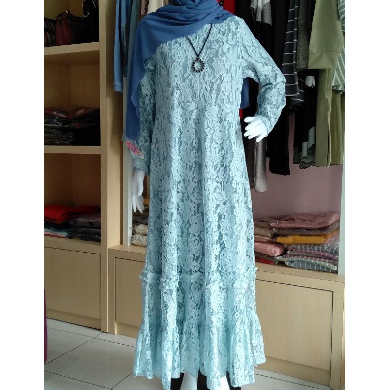 Gamis Brokat Baju Muslim Wanita