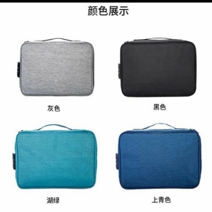 DOCUMENT BAG DREAM TRAVEL WATERPROOF WITH SECURITY LOCK TAS DOKUMEN