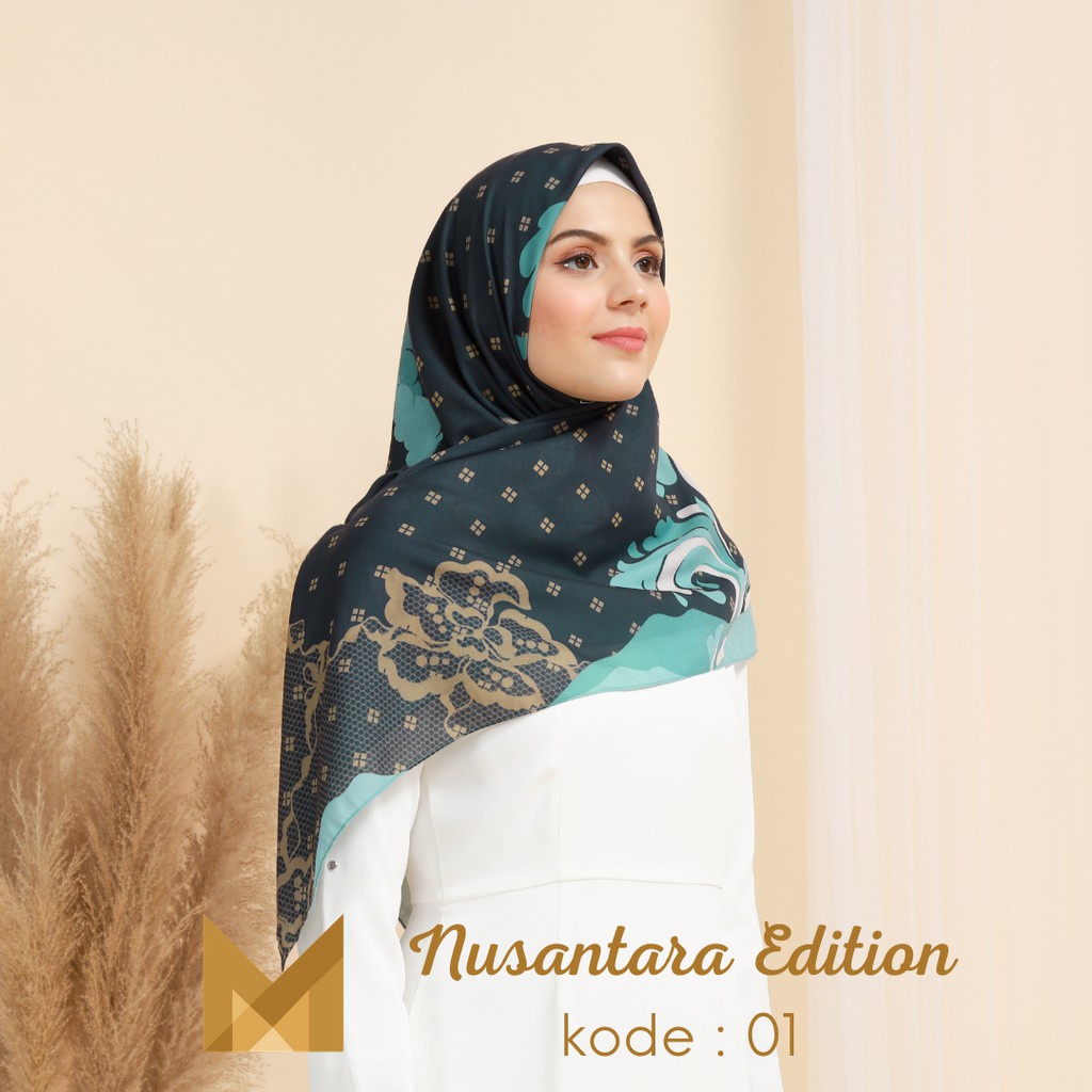 Meirista Hijab Nusantara Edition 01 | Kerudung Segi Empat Lasercut Segiempat Voal Premium Printing