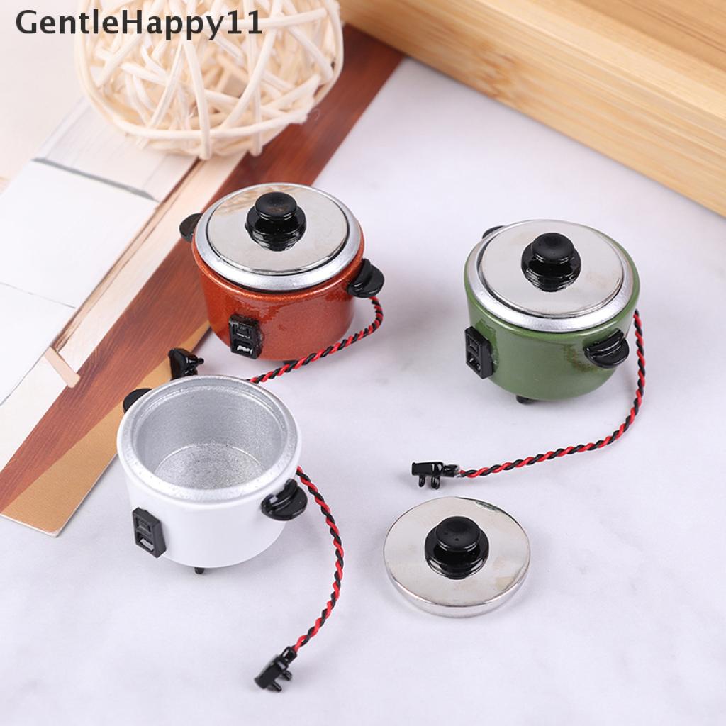 Gentlehappy 1Pc Mainan Miniatur Rice Cooker Skala 1: 12 Untuk Dekorasi Rumah Boneka