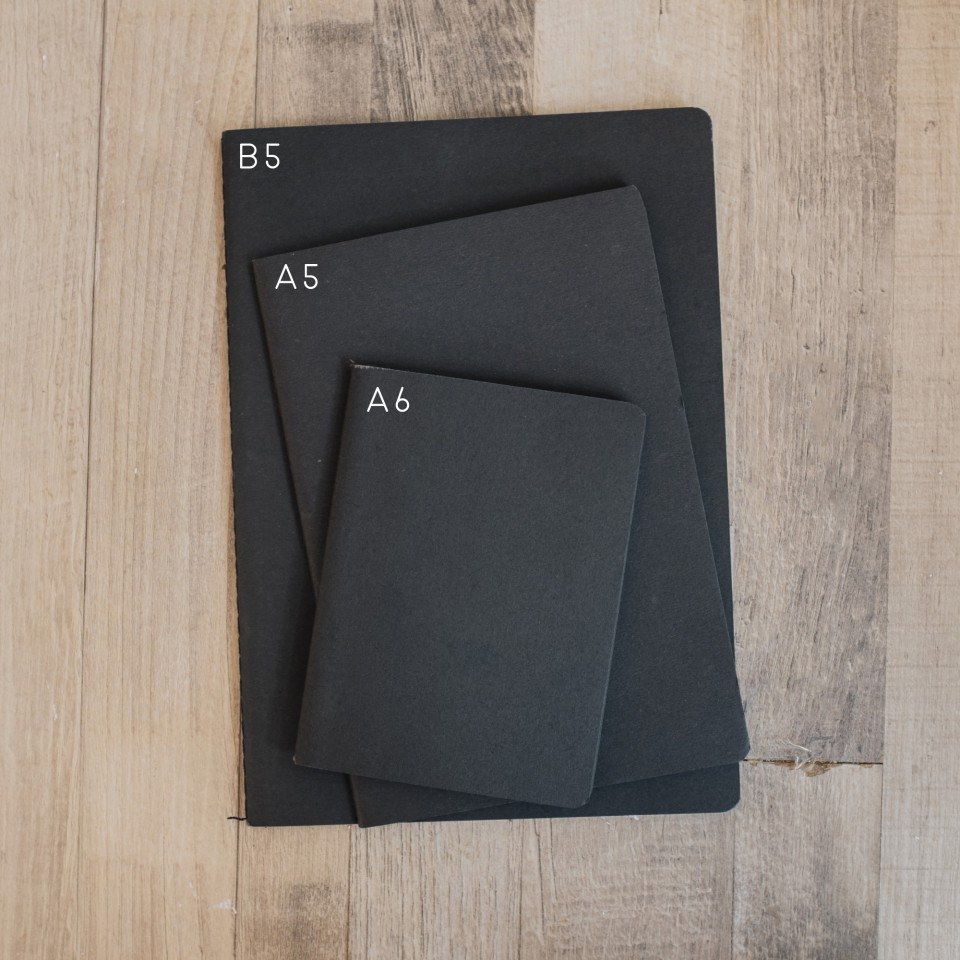 PMM Black Paper Plain Notebook B5 Buku Tulis Kertas Hitam Polos