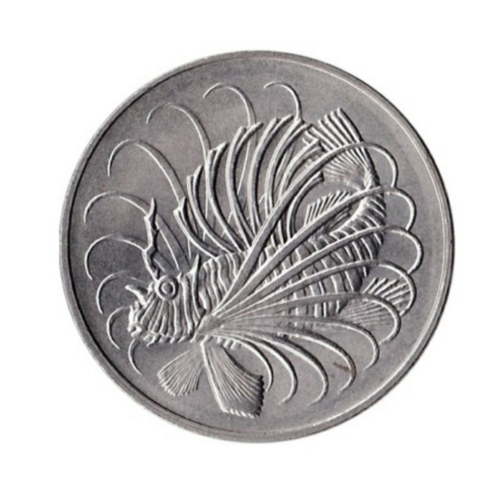 Coin Singapura 50 Cent 1973