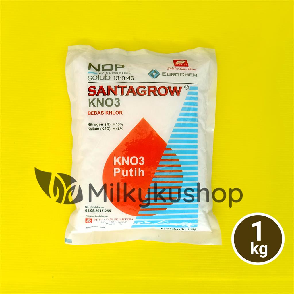 PUPUK SANTAGROW KNO3 PUTIH 1 KG KEMASAN PABRIK