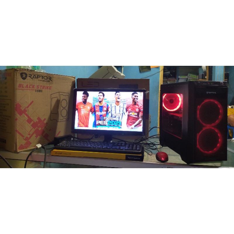 PAKET KOMPUTER GAME/DESAIN CORE I5 RAM 8GB SSD 120GB VGA CARD LED 19" WIDE