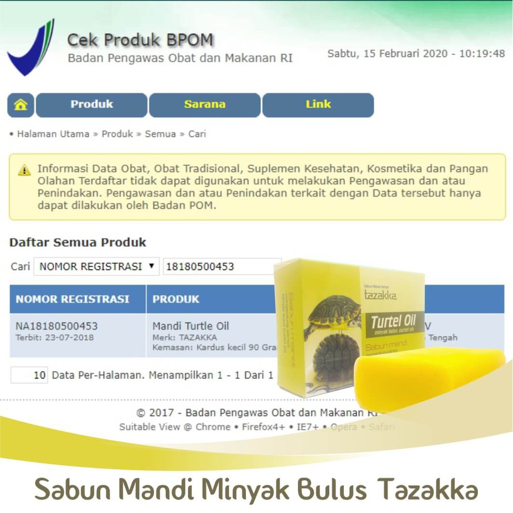 Sabun Mandi Batang Turtle Oil Minyak Bulus Herbal Tazakka Official Store Mengencangkan Kulit Alami.
