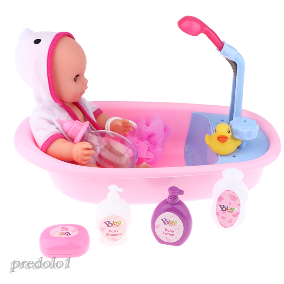 baby doll in bathtub