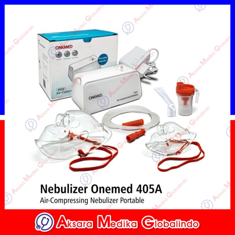 NEBULIZER KOMPRESOR 405A ONEMED ALAT UAP PERNAFASAN #AMG