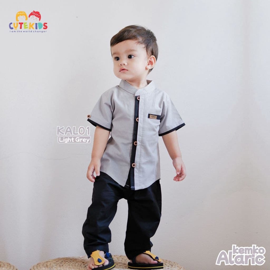 FREE ONGKIR!!! Setelan KEMKO Alaric Set Kemeja Koko Celana Anak Bayi 9 Bulan sampai 6 Tahun Original termurah dan terbaru