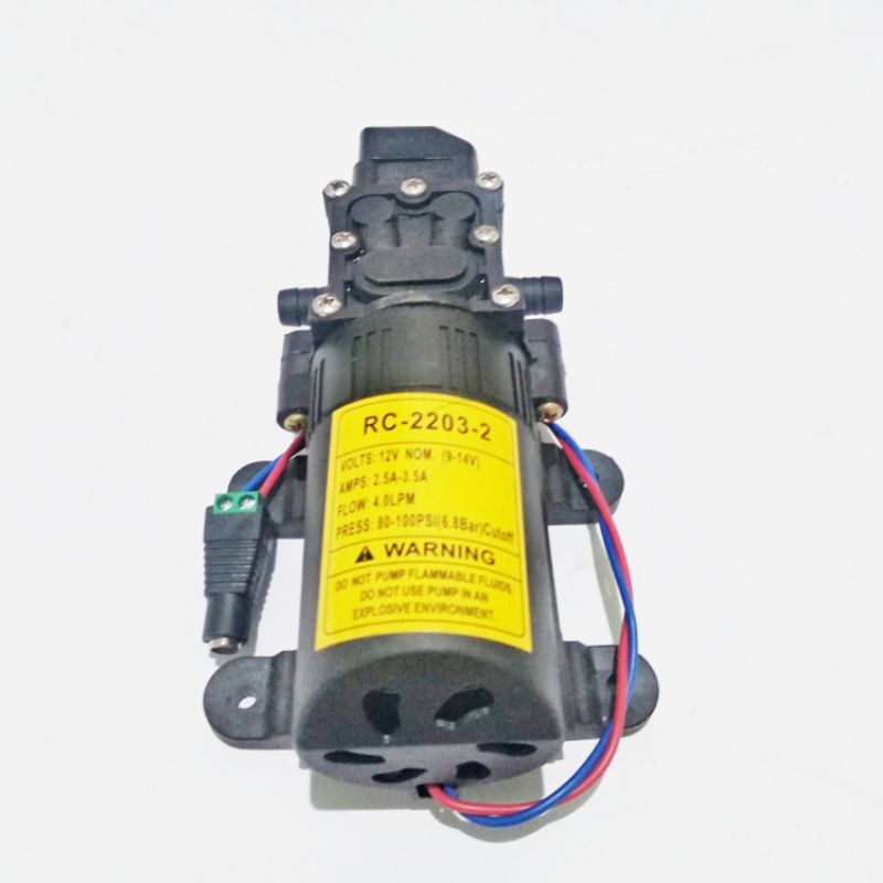 Pompa air mini DC dinamo 100 PSI