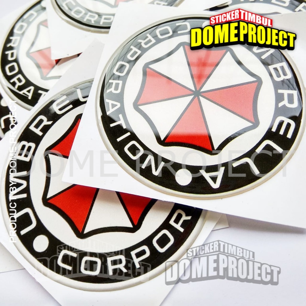 UMBRELLA CORPS RESIDENT EVIL EMBLEM STIKER RESIN LENTUR AKSESORIS SEPEDA MOTOR STIKER OUTDOOR