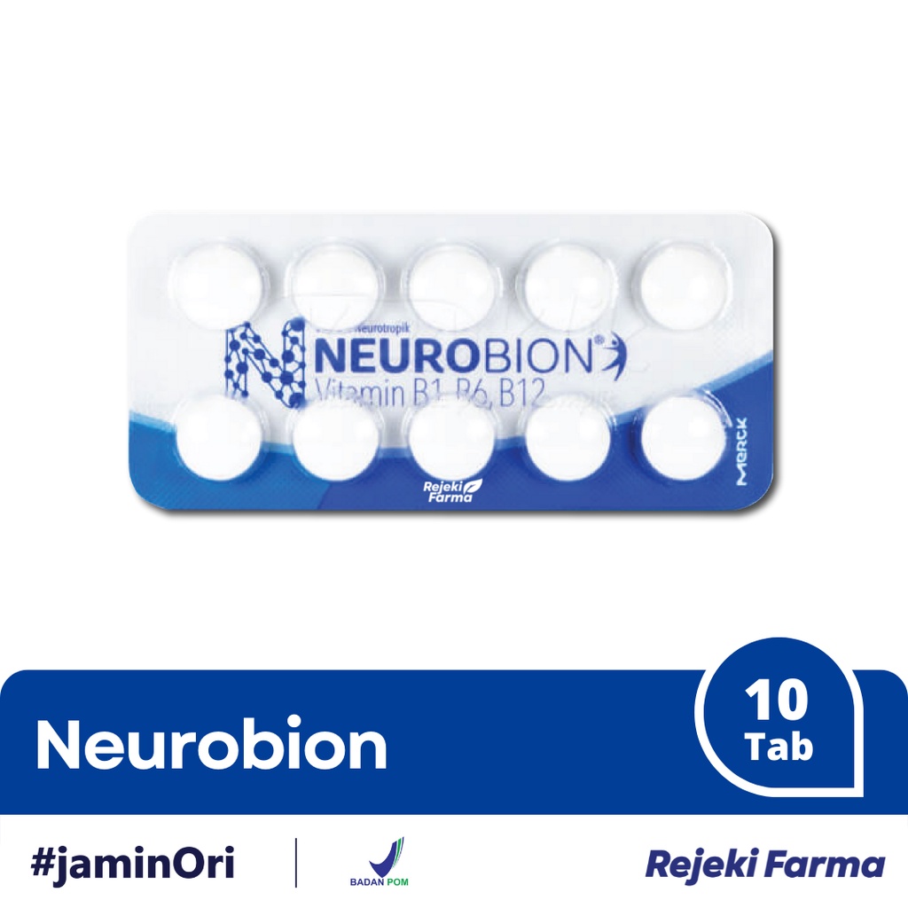 Neurobion Putih Tablet 1 strip isi 10 tablet tb Vitamin Vit 1 stp Neorobion Biasa