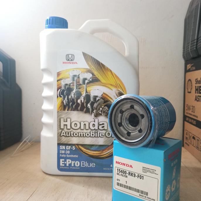 Oli honda epro Blue 5W-30 galon 4 liter + filter oli honda jazz civic