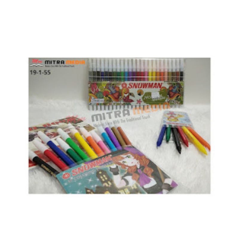 

Spidol Snowman Colouring Marker PW-12 W/24 W/6 W
