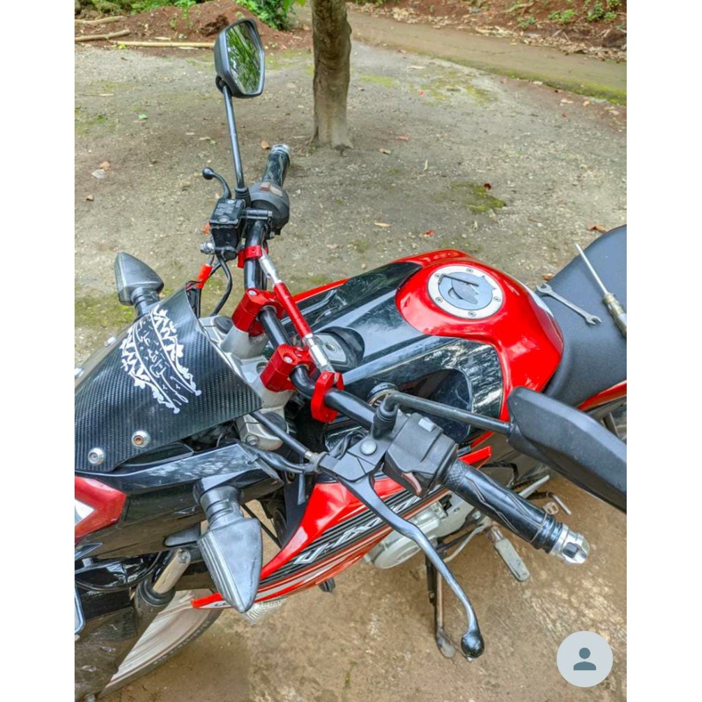 Stang Stir Motor Rzr Racing Custom Balap Road Race Universal Motor kualitas Tebal 2mm Stang Beat Street X Ride Fino Nmax PCX ADV 150 Forza Vixion CB150R Verza Megapro Tiger Pulsar GSX Type Fighter XSR 155 Byson Monkey CRF CT125 Lexi Yamaha MT09