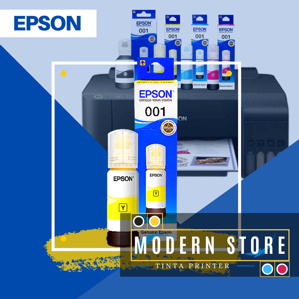 TINTA PRINTER EPSON 001 YELLOW SERIES L4150 L4160 L6160 L6170 L6190