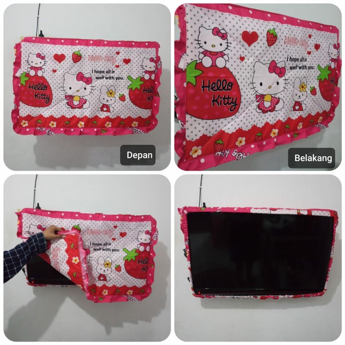 Sarung Cover Tv - Jual Sarung Tv -Cover Tv Led-Lcd Tutup Depan Belakang 21-32Inchi