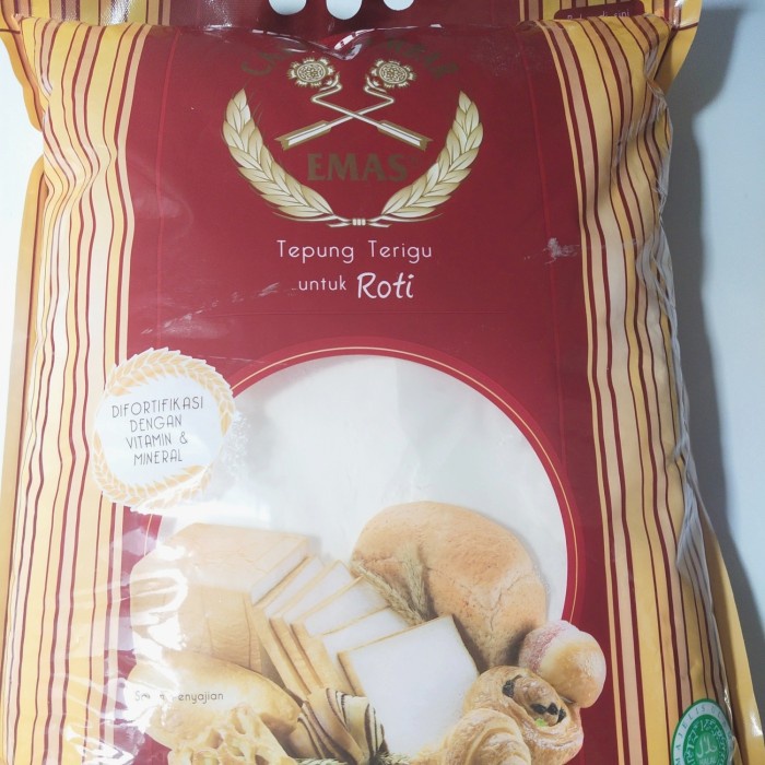 

PROMO [COD] Tepung Terigu Cakra Kembar Emas Roti 5kg