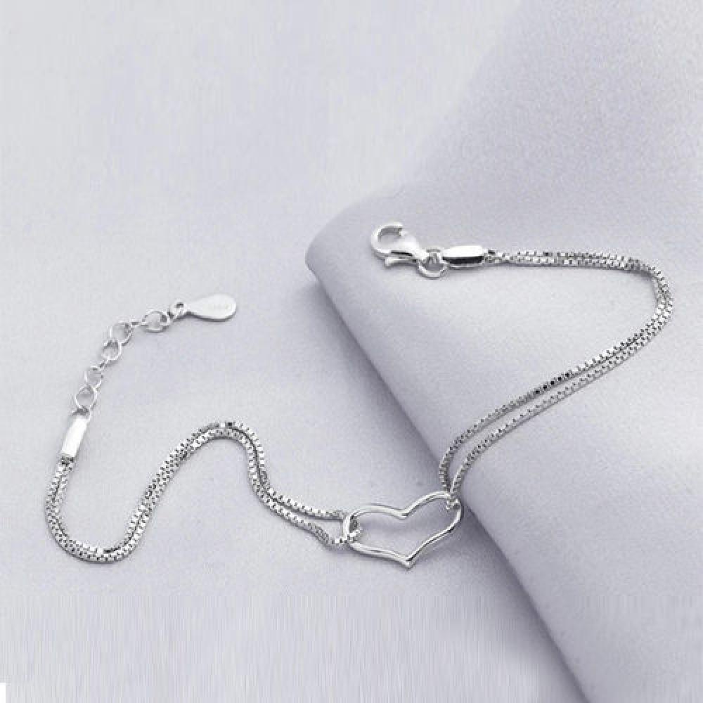 Gelang Nanas love Hati Lady Lady Rantai Lapis Perak