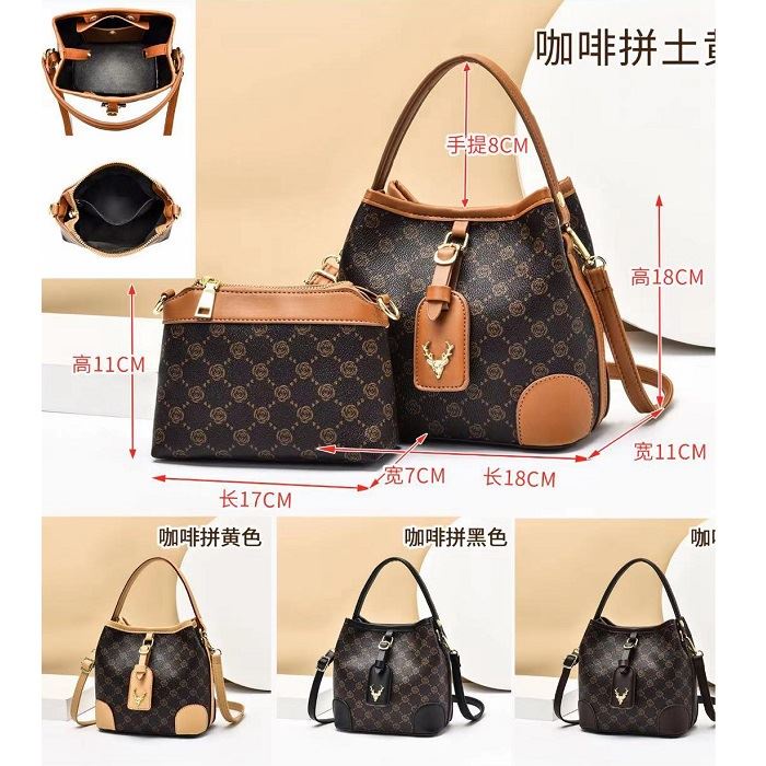 201676 Handbag Tas Selempang Wanita Import Slingbag Cewek Impor 2 in 1 (1 KG MUAT 2) LT2032 BQ3386 JTF8009