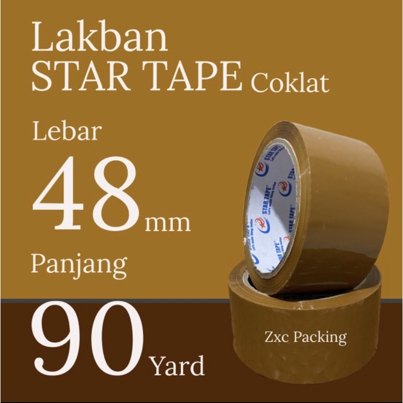 

STAR TAPE Lakban 48MM x 90 YARD COKLAT 48 MM y setara daimaru 2 INCH