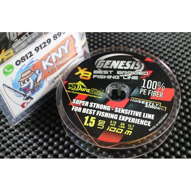 New Benang Pancing Duraking Genesis PE 1.5 / 12.7 kg senar mancing IDOLA 2V6