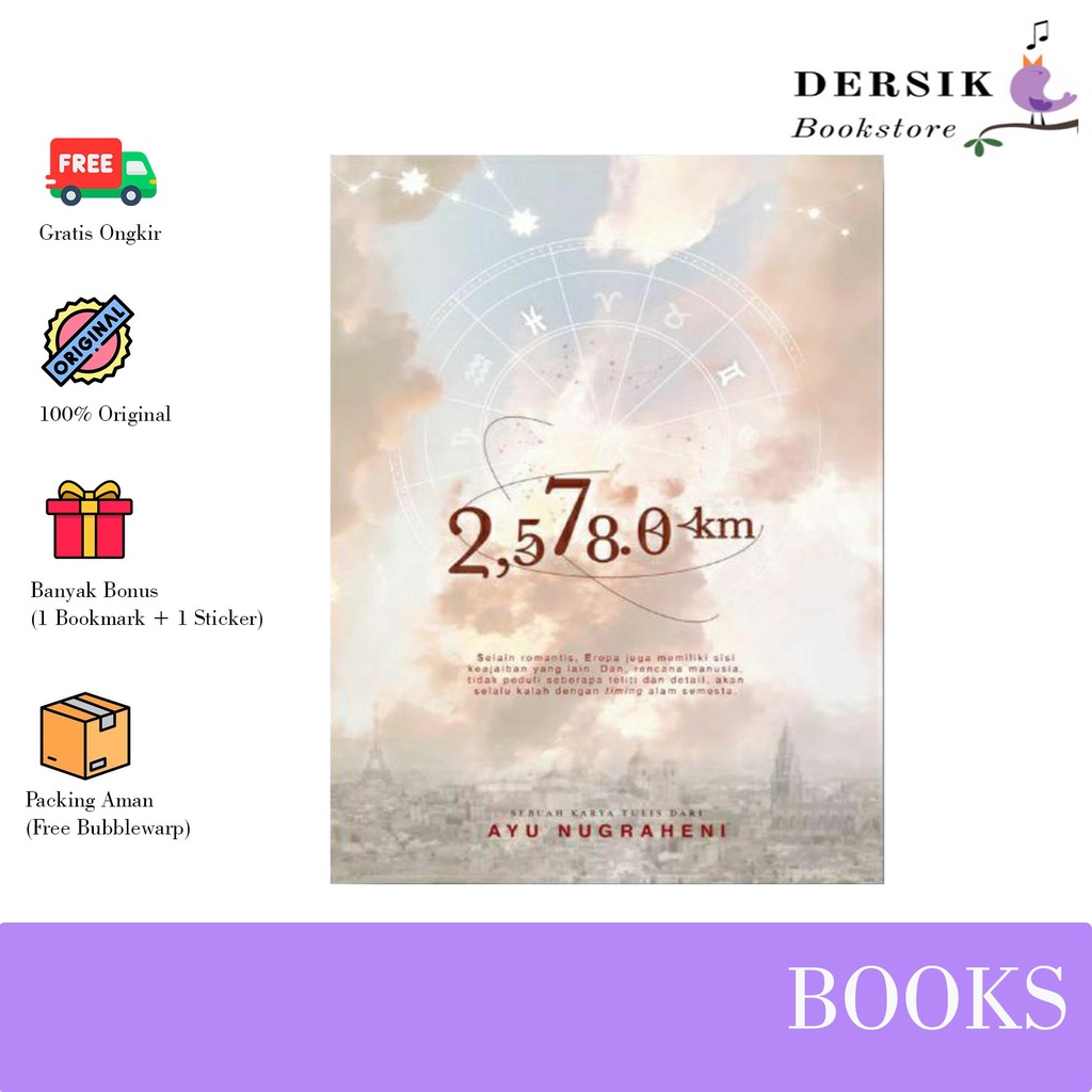 Buku Novel Remaja 2,578.0 KM / 2578 Km Karya Ayu Nugraheni