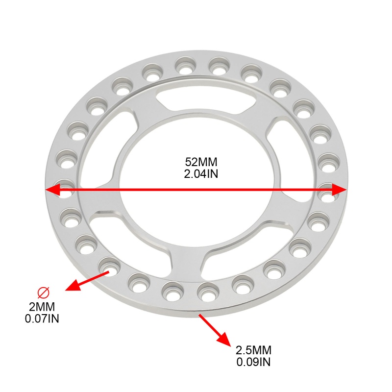 Mary RC Ring Metal Pengganti Untuk 1 / 10 TRX4 SCX10 90046 D90 1.9 &quot;