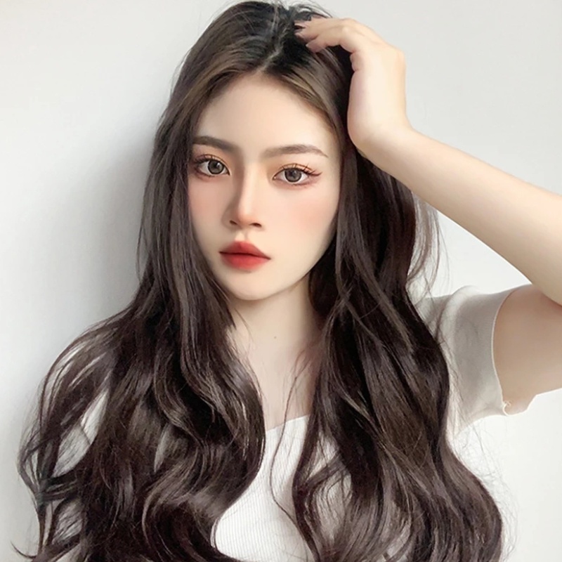 Wig Rambut Ekstensi Model Panjang Keriting Gelombang 3 Warna Untuk Wanita