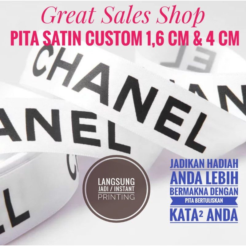 

Pita satin custom printing import langsung jadi 1,6 atau 4 cm 1 roll