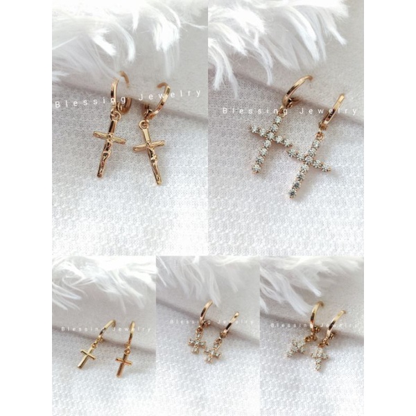 Anting Tusuk Salib Xuping High Quality Warna Emas