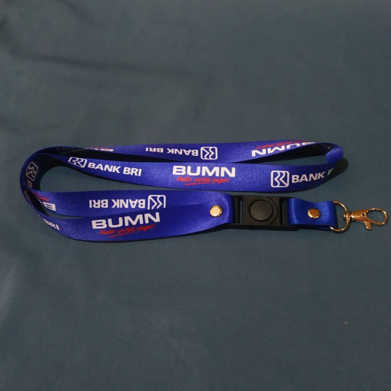 

Lanyard BUMN BANK BRI tali lanyard DISTRO gantungan kunci name tag id card kartu nama / tali lanyard gantungan leher