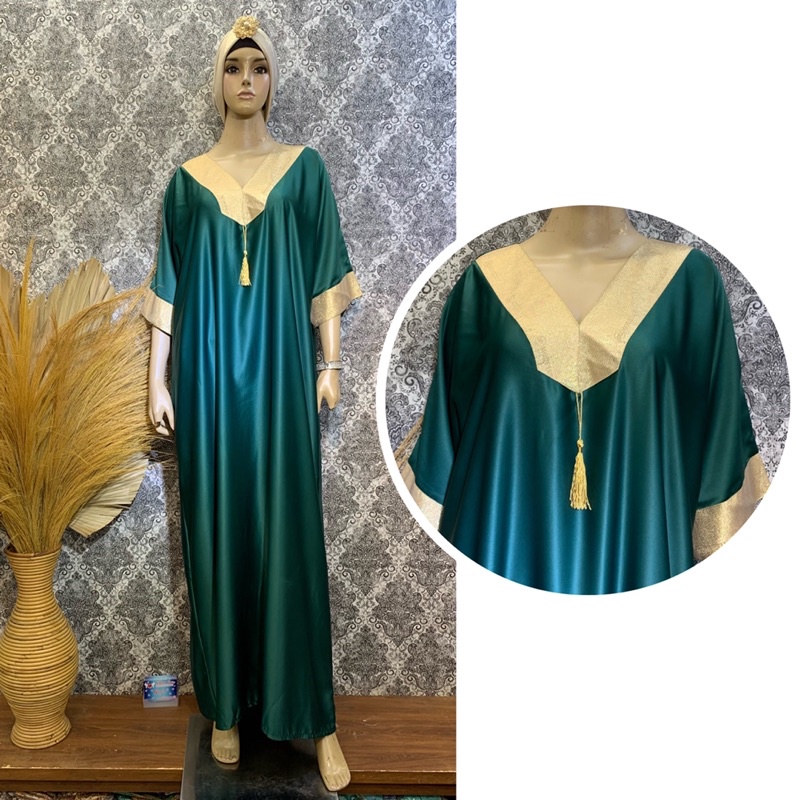 Kaftan Alexis || Kaftan lebaran 2022 || Kaftan Polos Trend || Kaftan Maxmara | Kaftan Pita - Modeluv